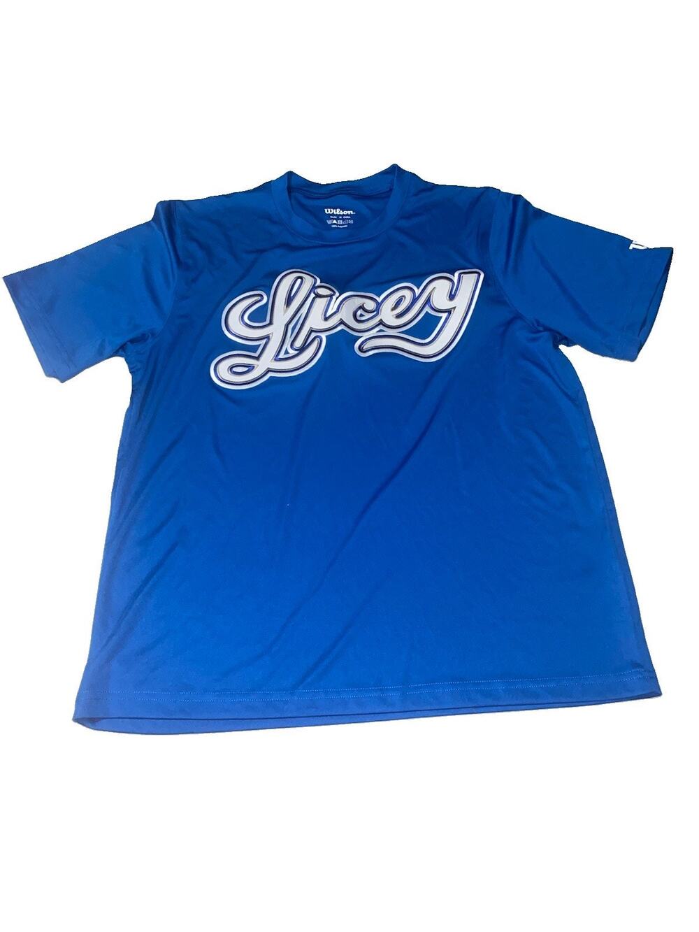 Licey Baseball T-shirt tee top Solid Royal Blue Wilson - Tigres del Licey M